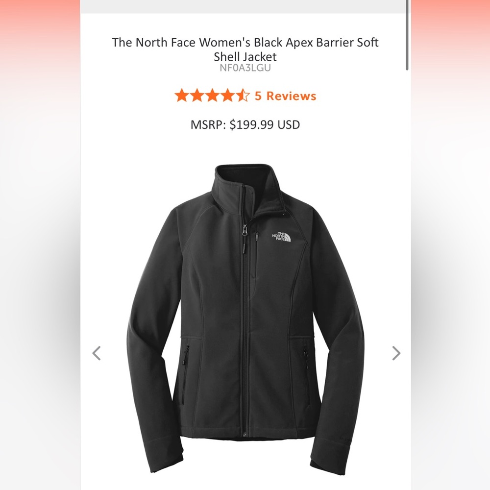 Women’s North Face Apex soft shell jacket